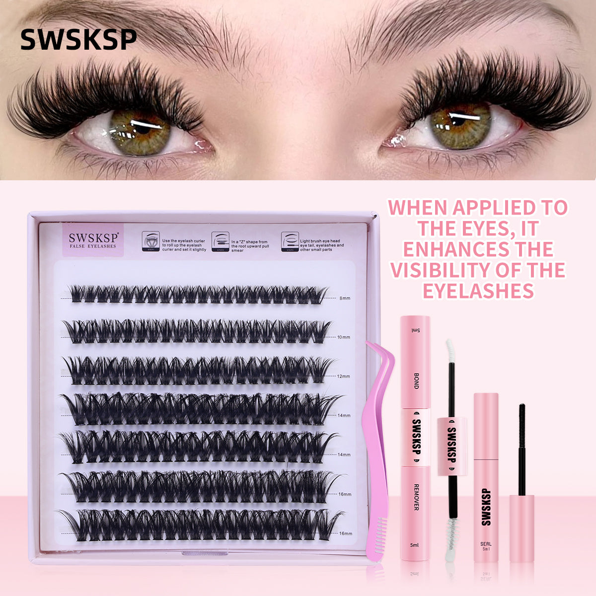 Fluffy Wispy DIY Lash Clusters 8–14mm