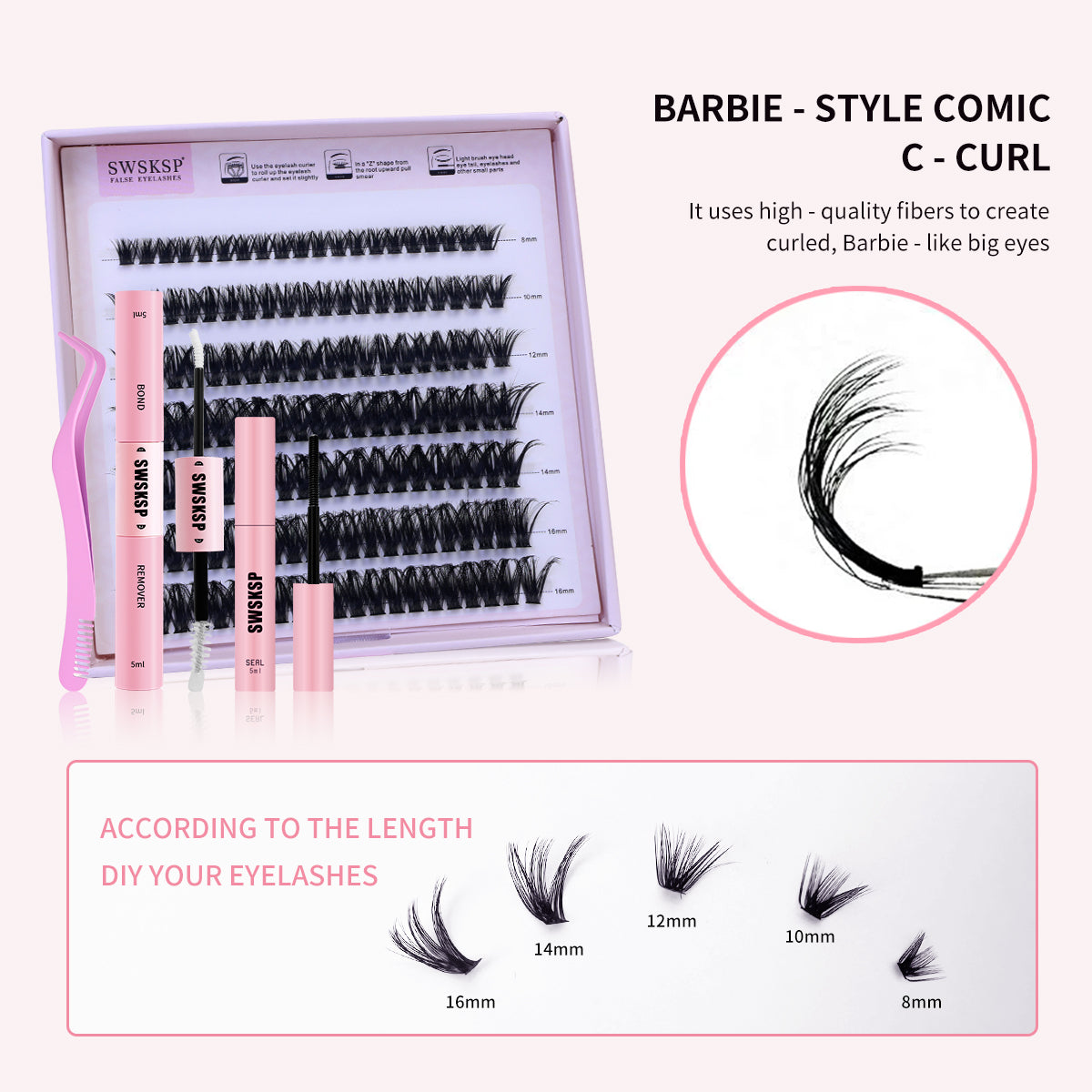 Fluffy Wispy DIY Lash Clusters 8–14mm
